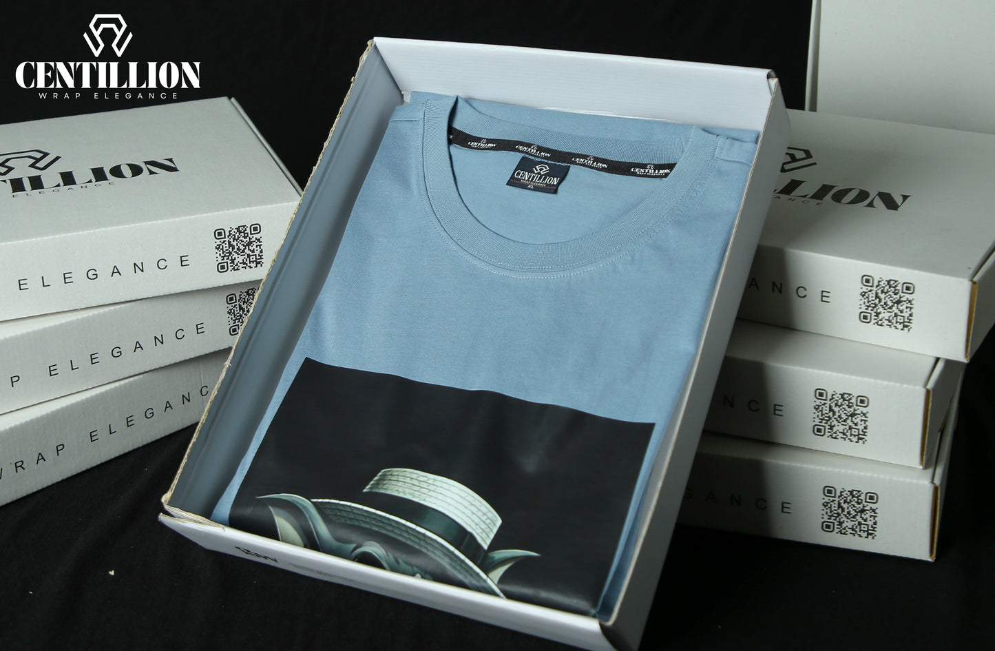 PREMIUM DROP-SHOULDER T-SHIRT-LIGHT BLUE