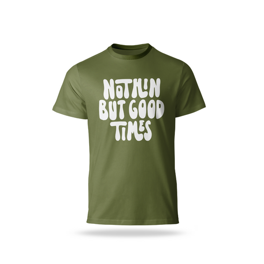 PRINT T-SHIRT-ARMY GREEN