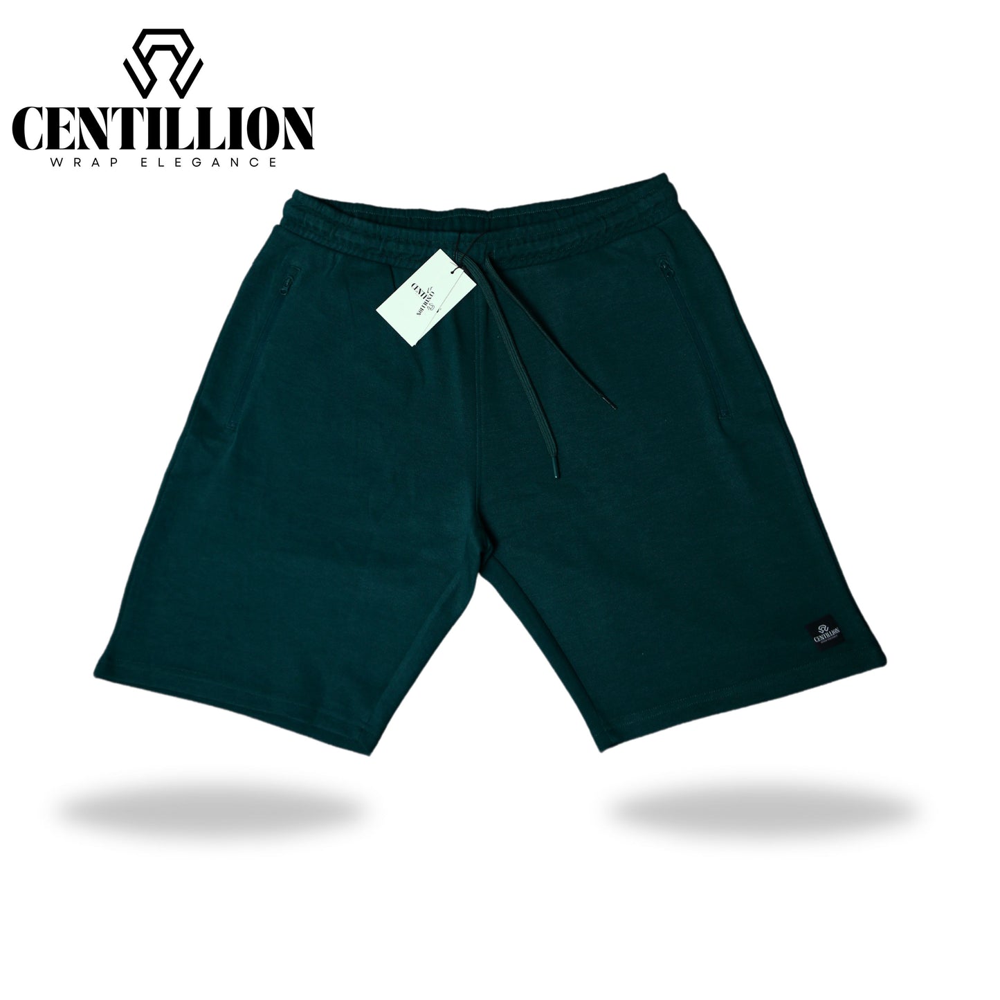 2-Pack Zip Pocket Shorts-Dark Green