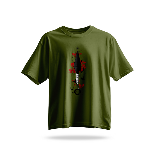 PREMIUM DROP-SHOULDER T-SHIRT-ARMY GREEN