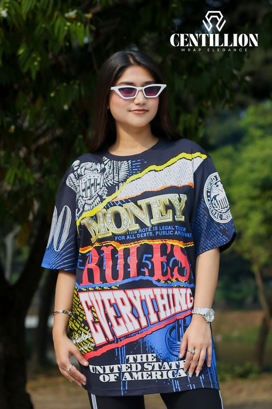 All-Over Print Drop Shoulder T-Shirt