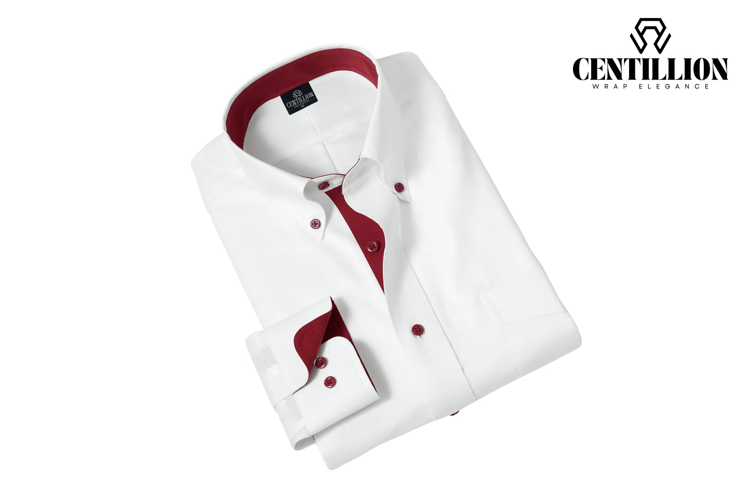 Formal Shirt-White & Red Contrast